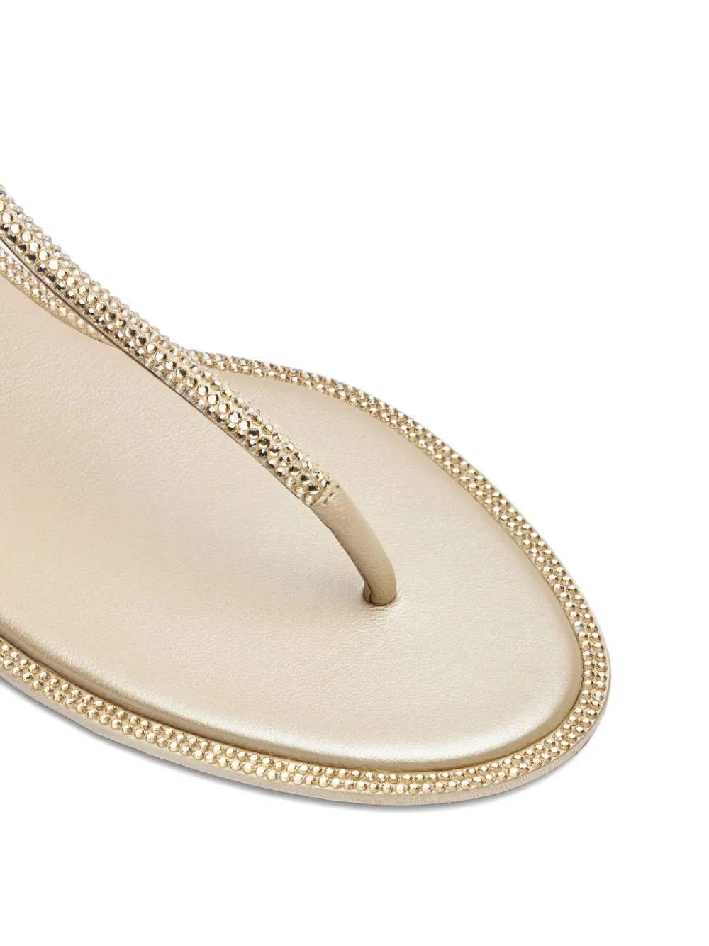 René Caovilla Diana Crystal-embellished Sandals In Neutral
