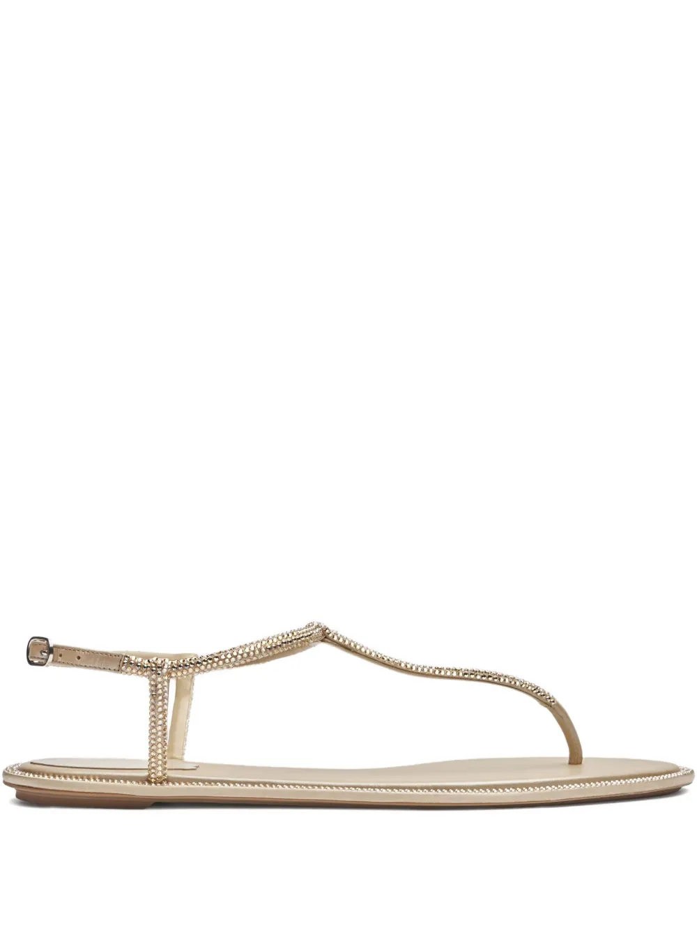 René Caovilla Diana Crystal-embellished Sandals In Neutral