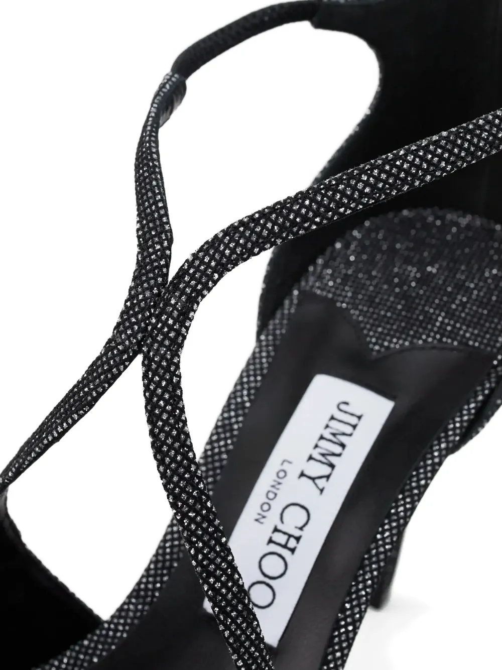 Jimmy Choo 95mm Azia Crystal-embellished Sandals In Black