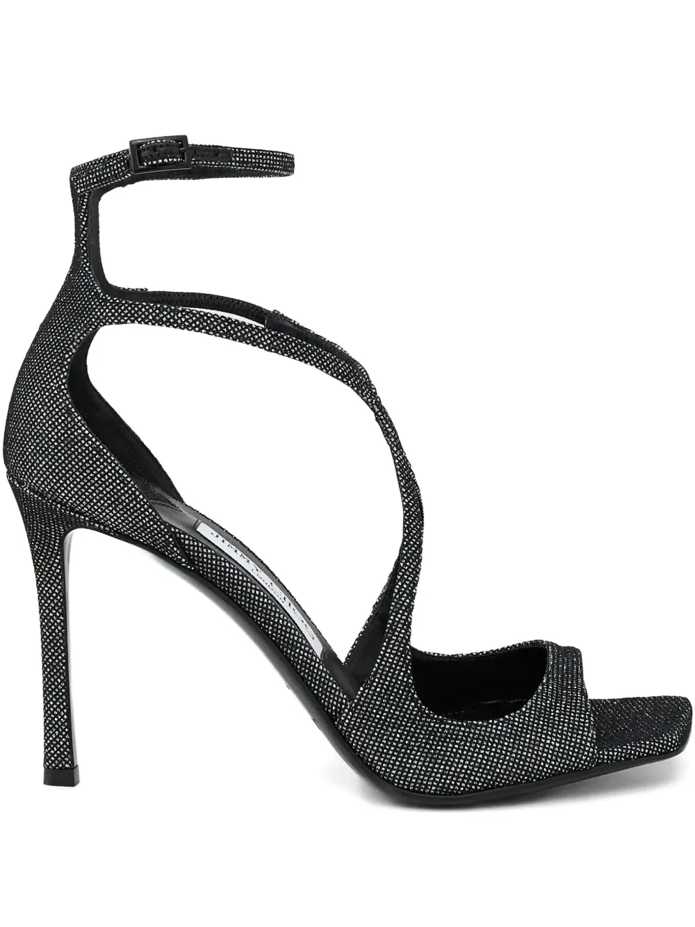 Jimmy Choo 95mm Azia Crystal-embellished Sandals In Black