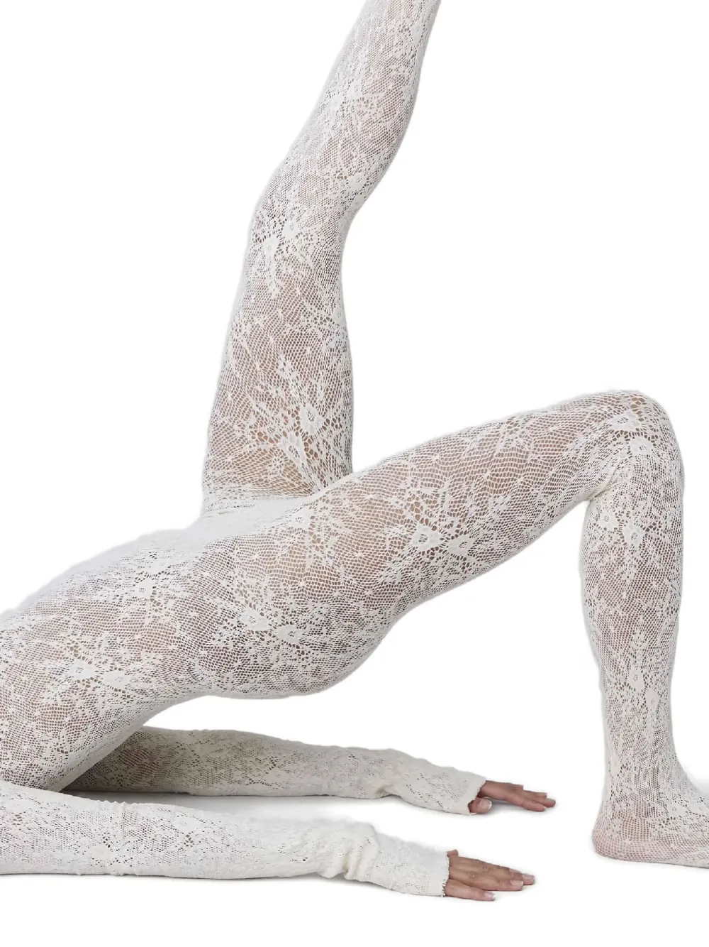 Swedish Stockings Rosa Lace Long-sleeved Jumpsuit In White