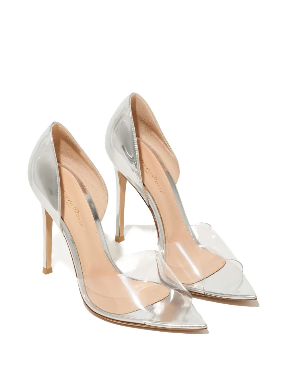 Gianvito Rossi 105mm Open Toe Sandals In White