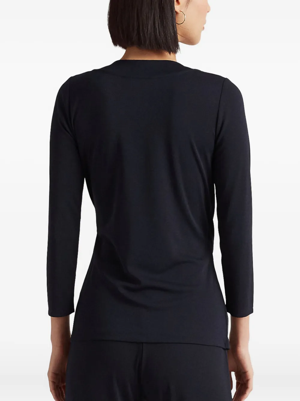 Ralph Lauren Wrap-tie Blouse In Blue