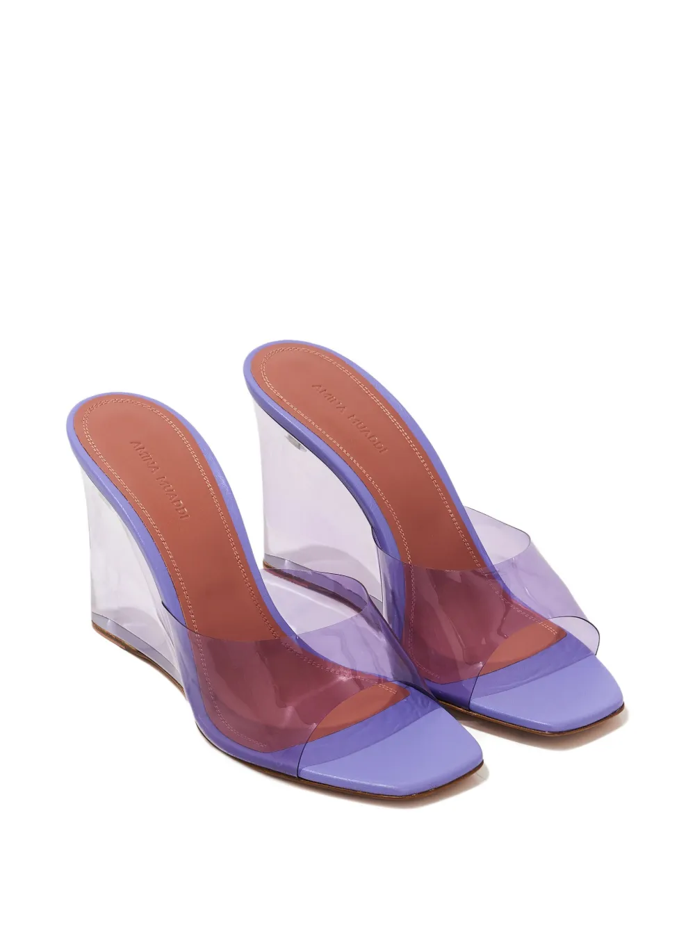 Amina Muaddi 95 mm Lupita sandalen met sleehak Wit