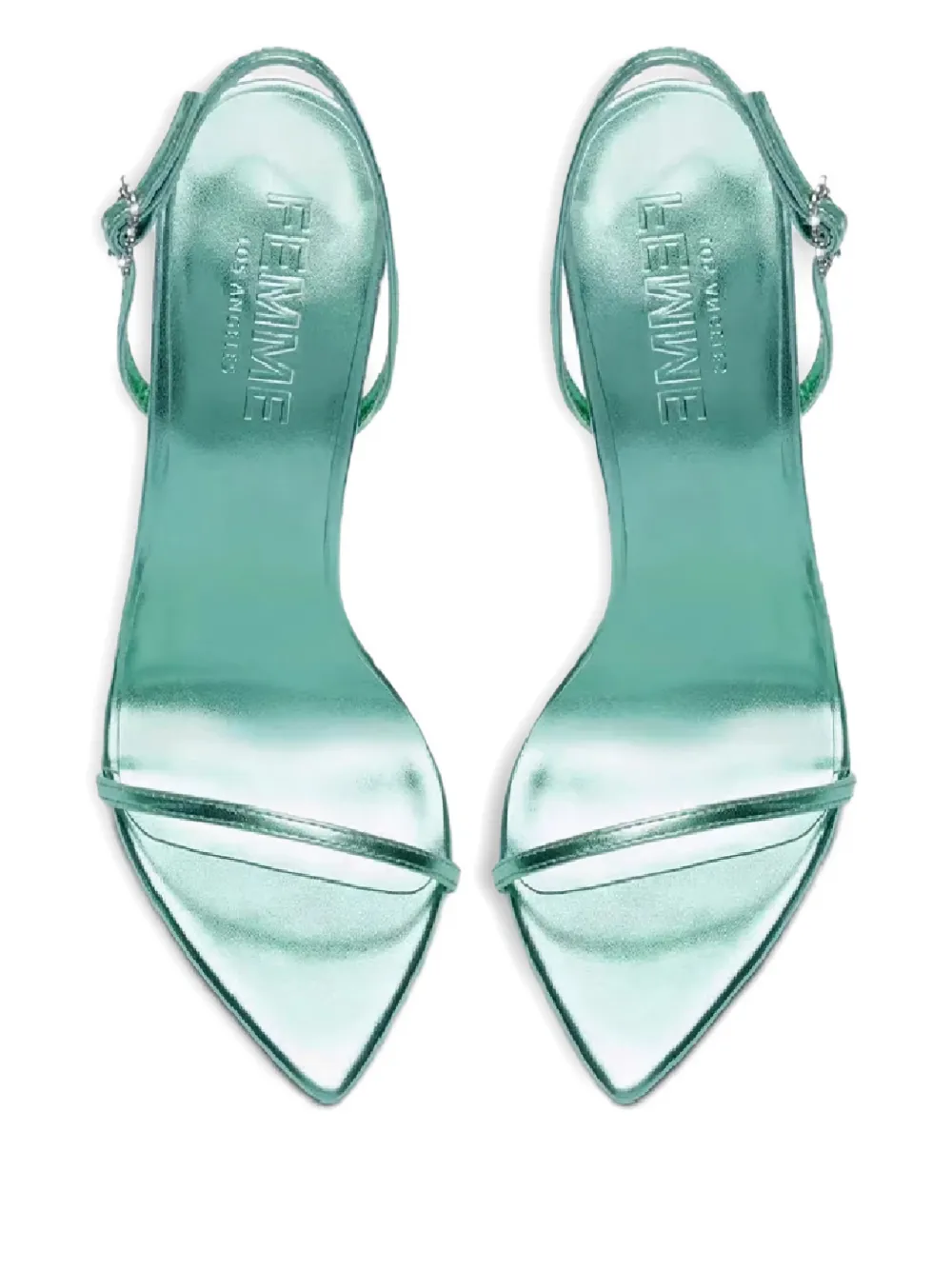 Femme La 120mm Lyon Thin-strap Sandals In Green