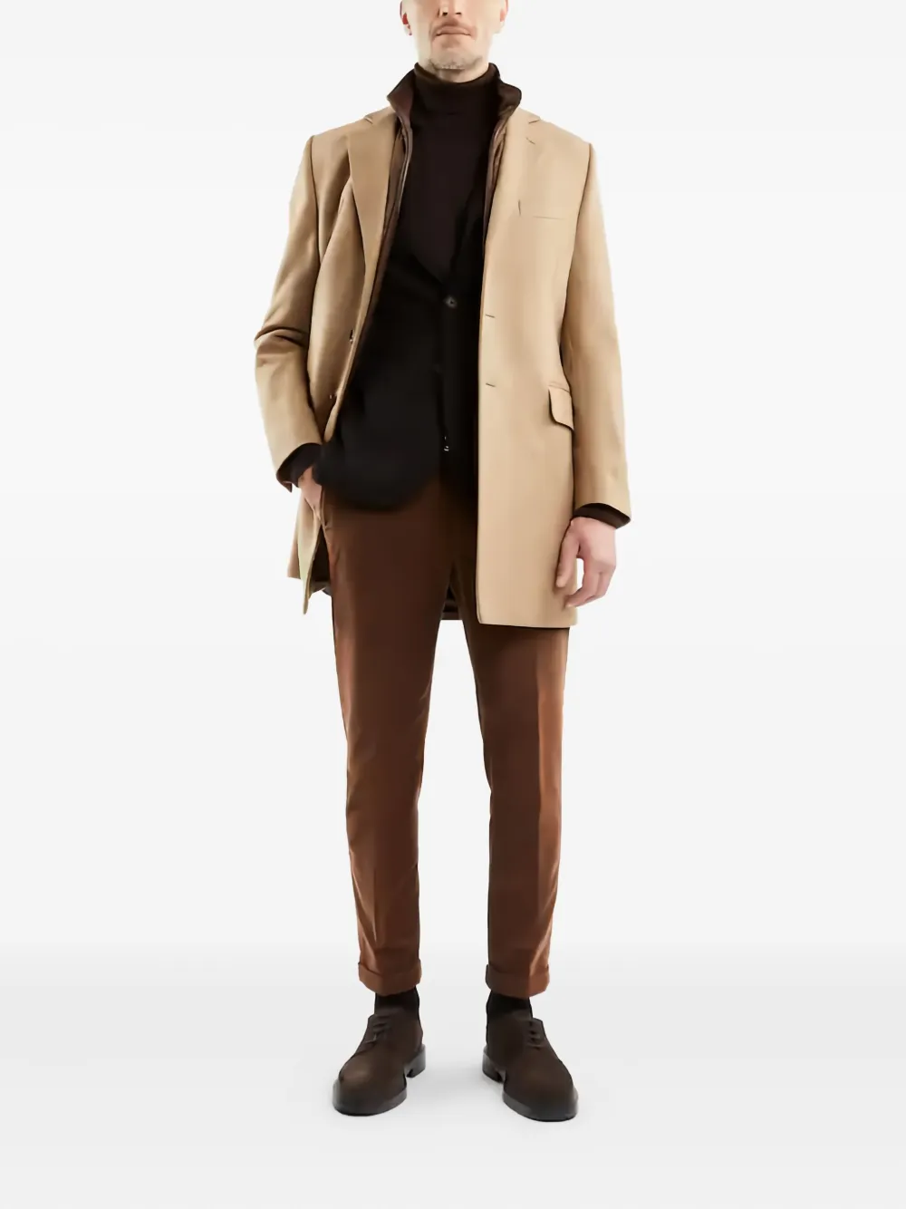 Fay button-fastening coat | Single Breasted Coats | Image 2