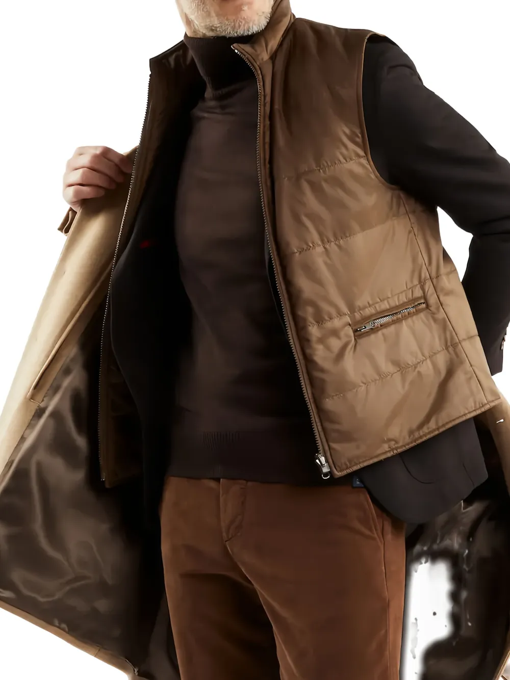 Fay Wollen jas Beige