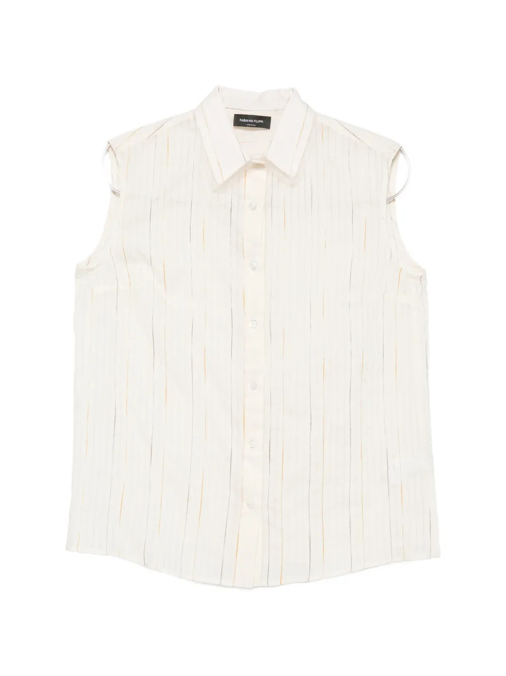 Fabiana Filippi pinstriped sleeveless shirt - Toni neutri