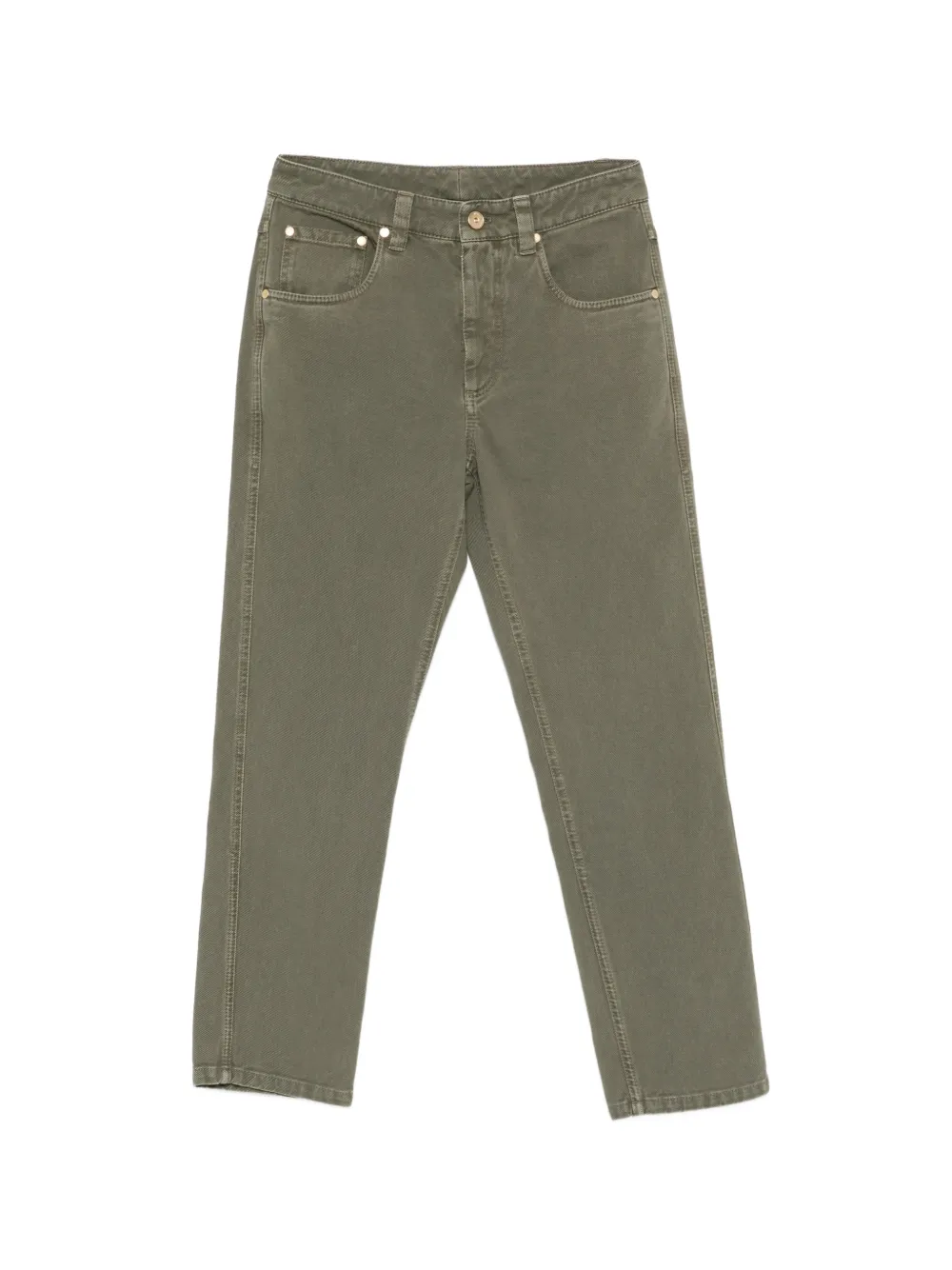 Brunello Cucinelli five-pockets jeans - Verde