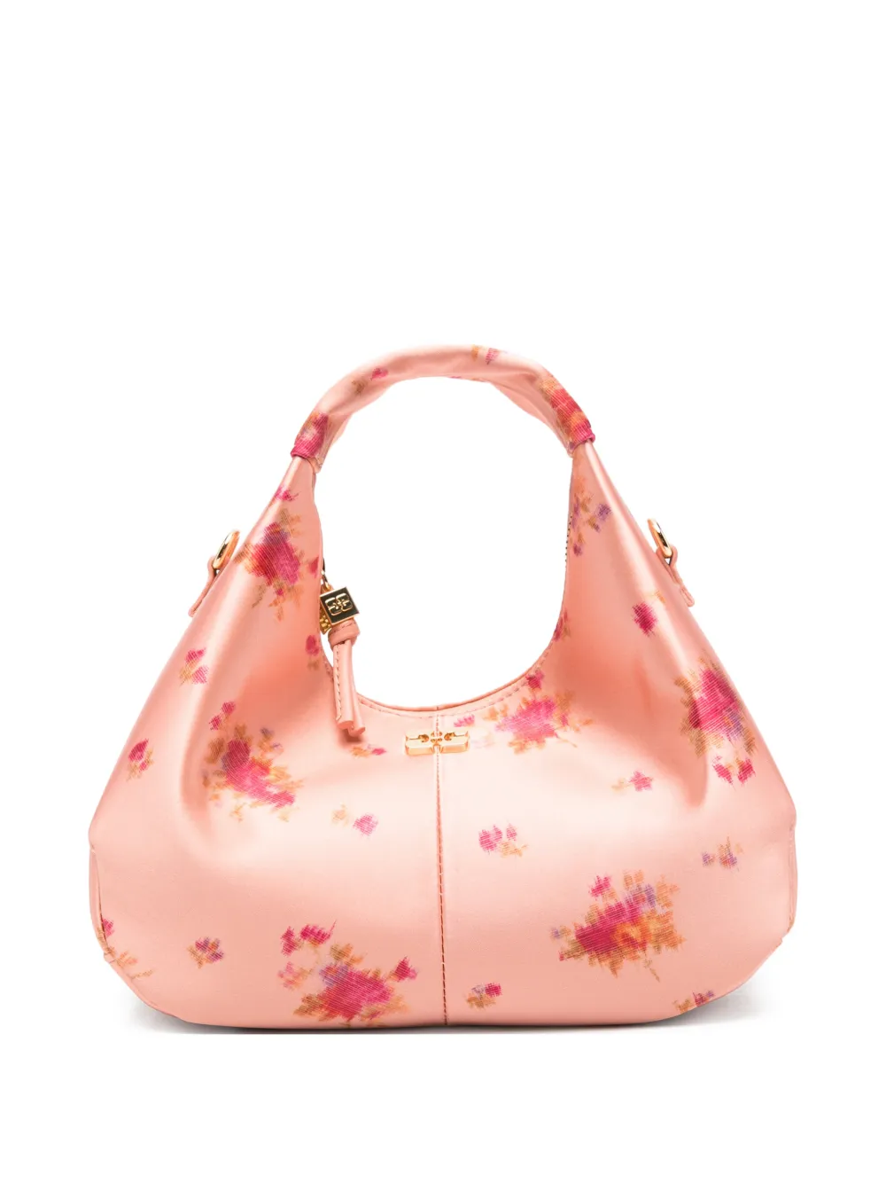 GANNI floral-print tote bag - Arancione
