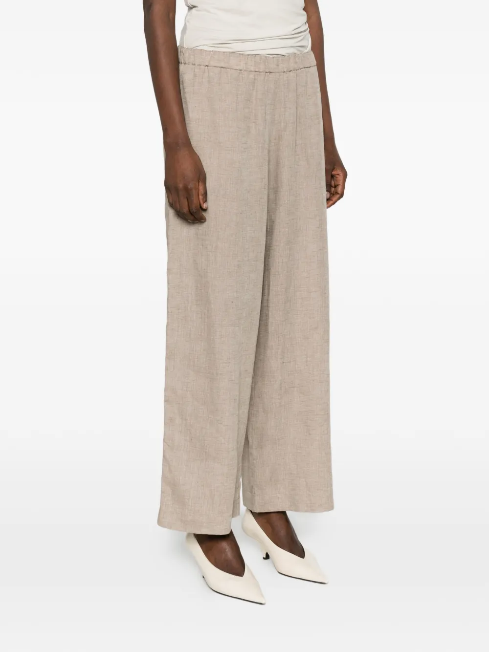 Fabiana Filippi Broek met elastische tailleband Beige