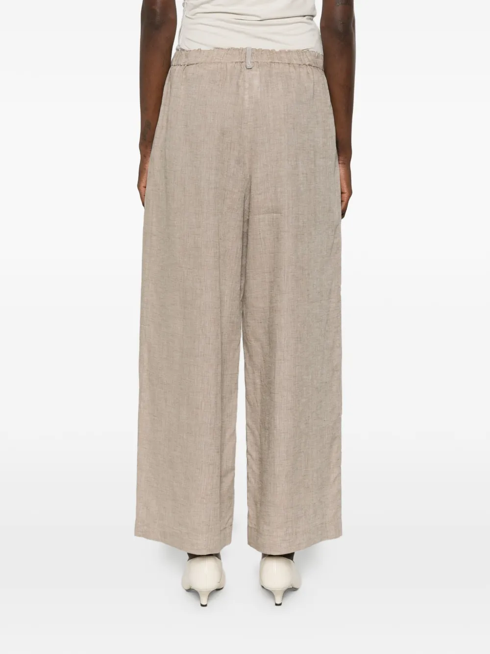 Fabiana Filippi Broek met elastische tailleband Beige