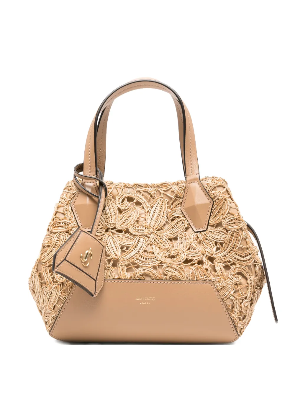 Jimmy Choo Diamond floral tote bag - Toni neutri