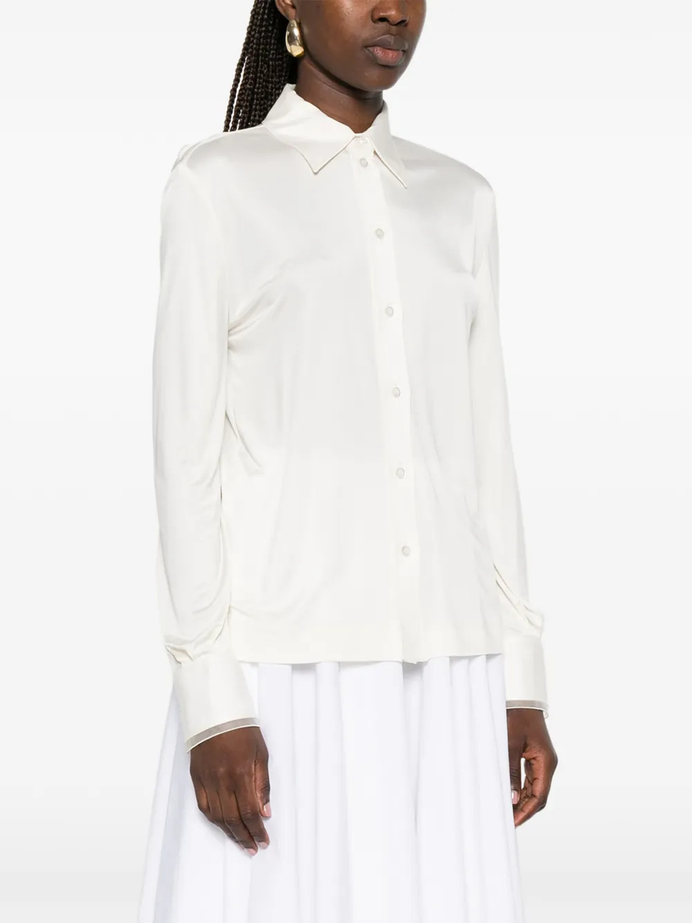 Fabiana Filippi Overhemd met knopen Beige