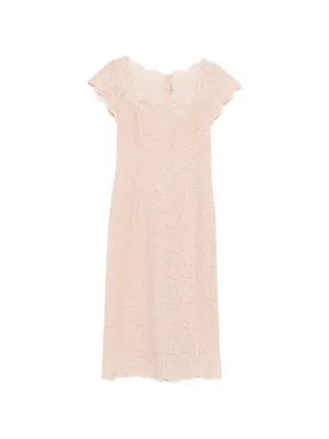 chinese dress ladies Zara Blush Pink Dress With Lace Overlay size 2 – Joshy and Bee main image 1