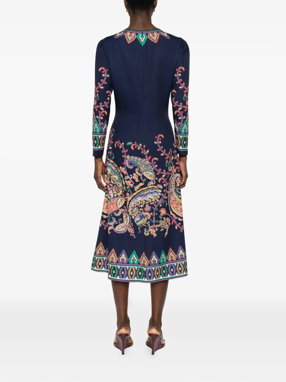 ETRO Jurk met paisley-print Blauw