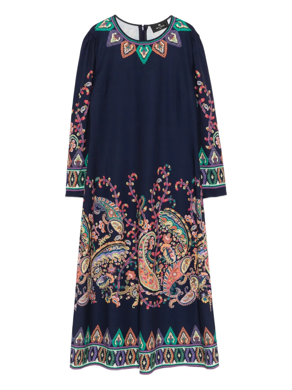 ETRO paisley midi dress - Blu