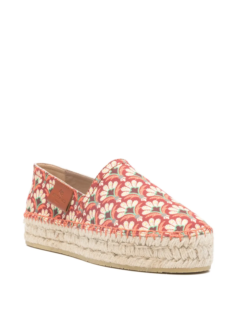 ETRO floral-print espadrille Rood