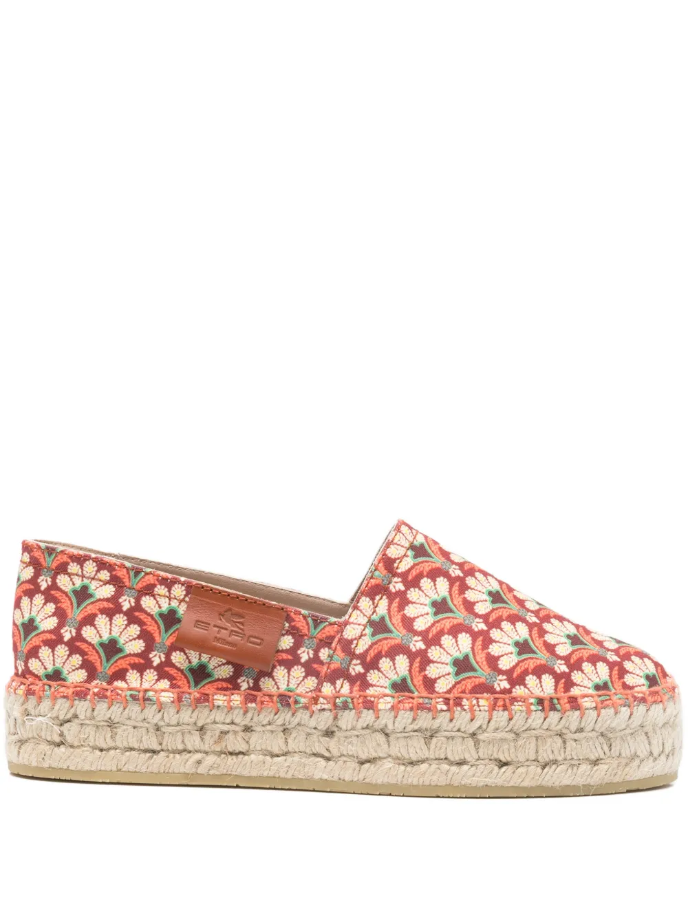 ETRO floral-print espadrille Rood