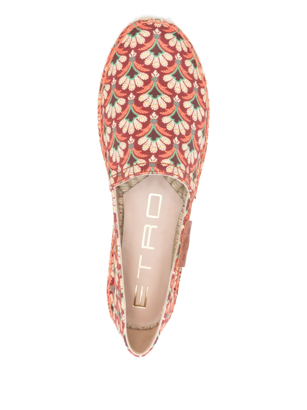 ETRO floral-print espadrille Rood