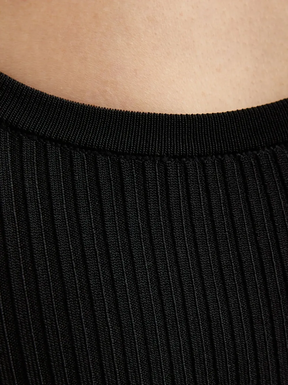 ZIMMERMANN Geribbelde tanktop met diepe ronde hals Zwart