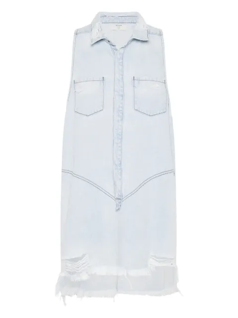 One Teaspoon frayed denim mini dress