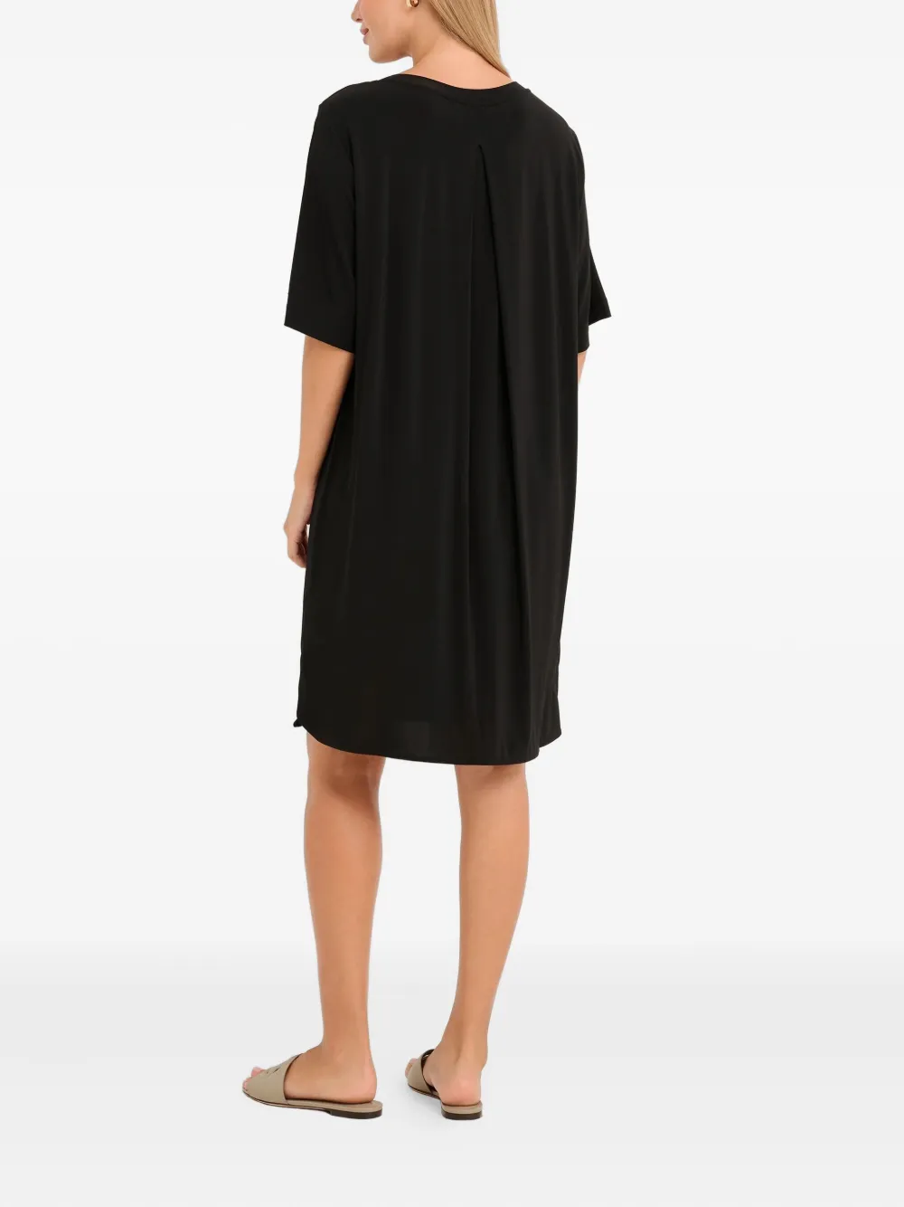 Max Mara Luna Logo Mini Dress In Black