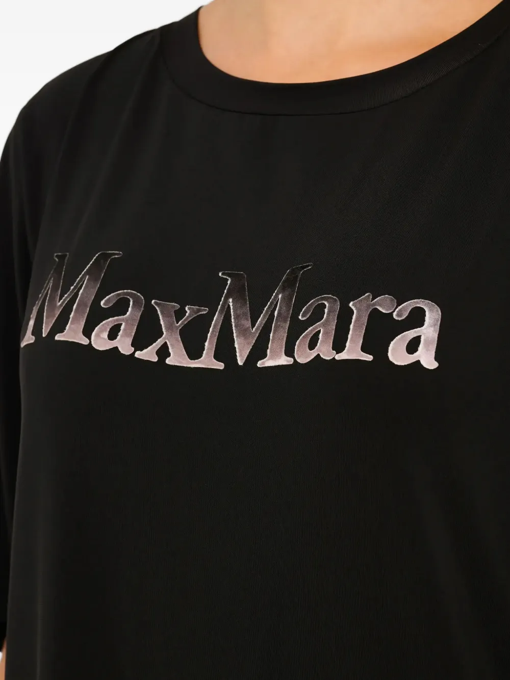 Max Mara Luna Logo Mini Dress In Black