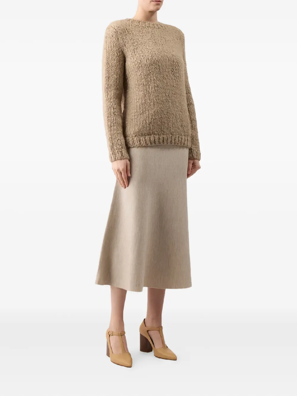Gabriela Hearst Freddie midi skirt - Beige