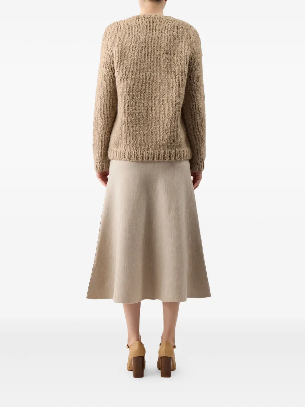 Gabriela Hearst Freddie midi-rok Beige