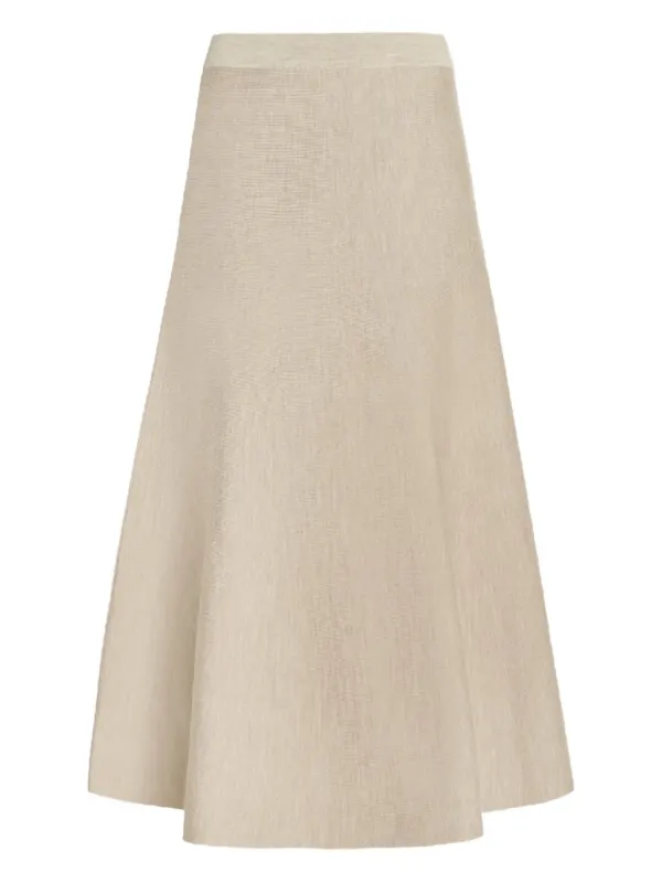 Gabriela Hearst Freddie Midi Skirt in Neutrals