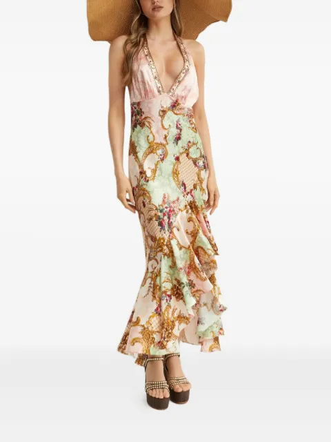 Camilla V-neck midi dress
