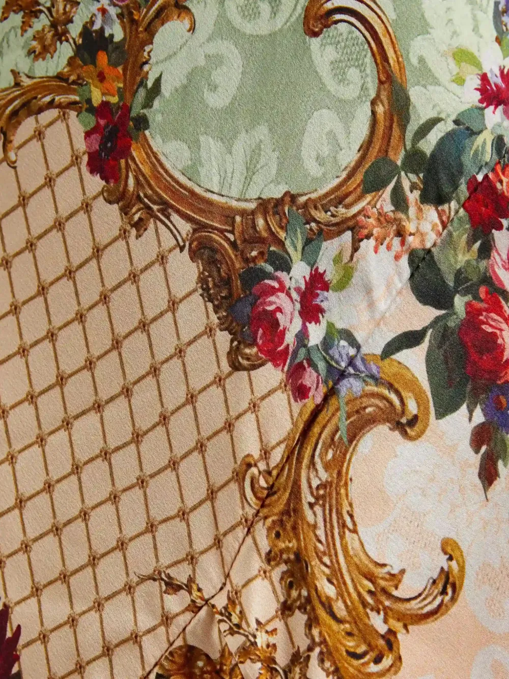 Camilla Midi-jurk met V-hals Beige