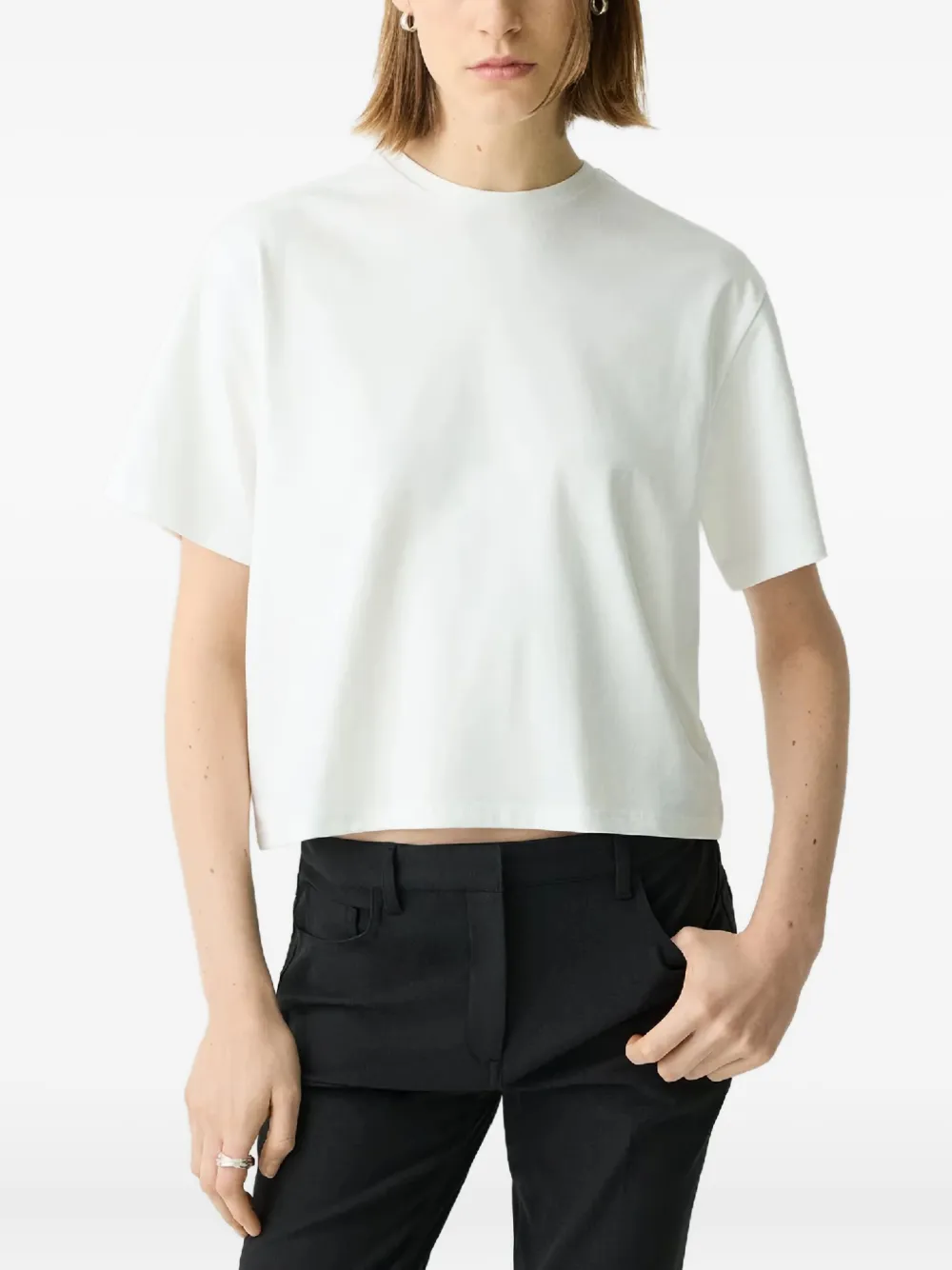  Theory Camiseta Con Cuello Redondo - Blanco 