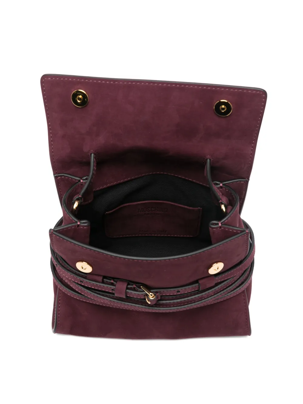 Moschino Buckle-detail Tote Bag In Purple