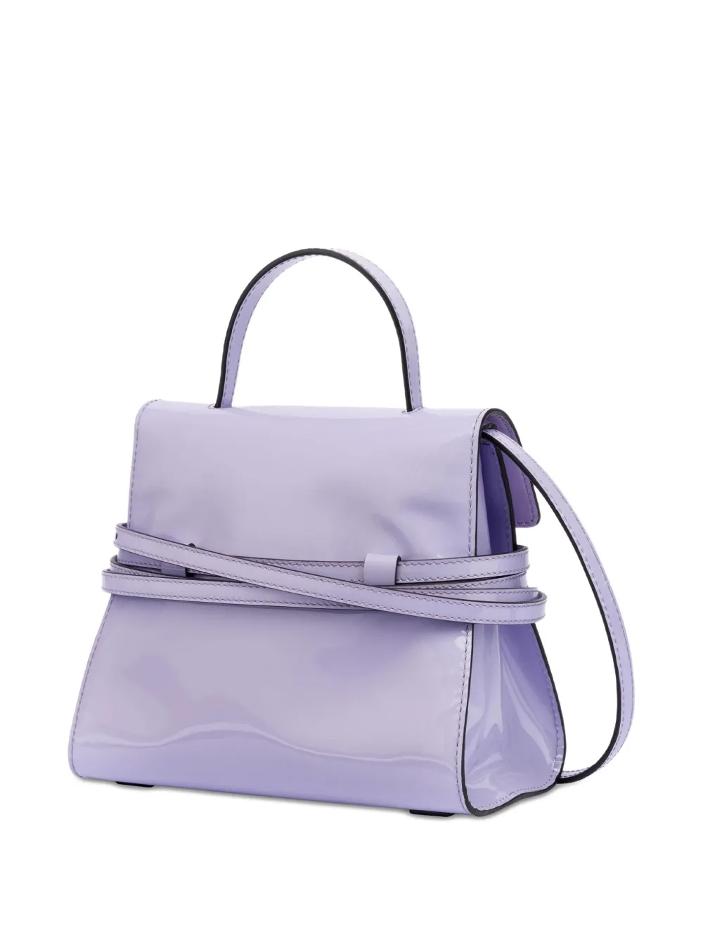 Moschino Tie-detailing Tote Bag In Purple