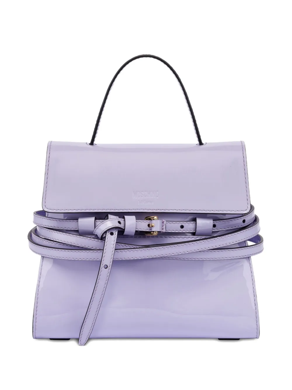 Moschino Tie-detailing Tote Bag In Purple