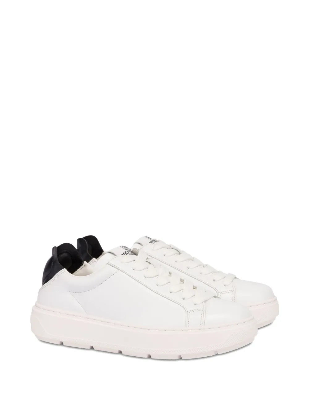 Love Moschino logo-embossed sneakers - Wit