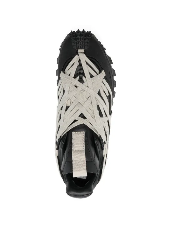 Moncler + Rick Owens レザースニーカー | ブラック | FARFETCH JP