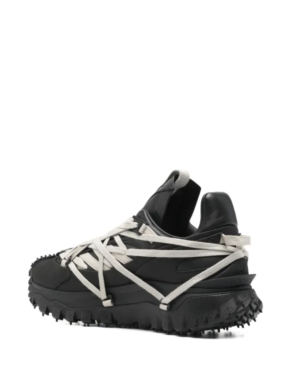Moncler + Rick Owens レザースニーカー | ブラック | FARFETCH JP