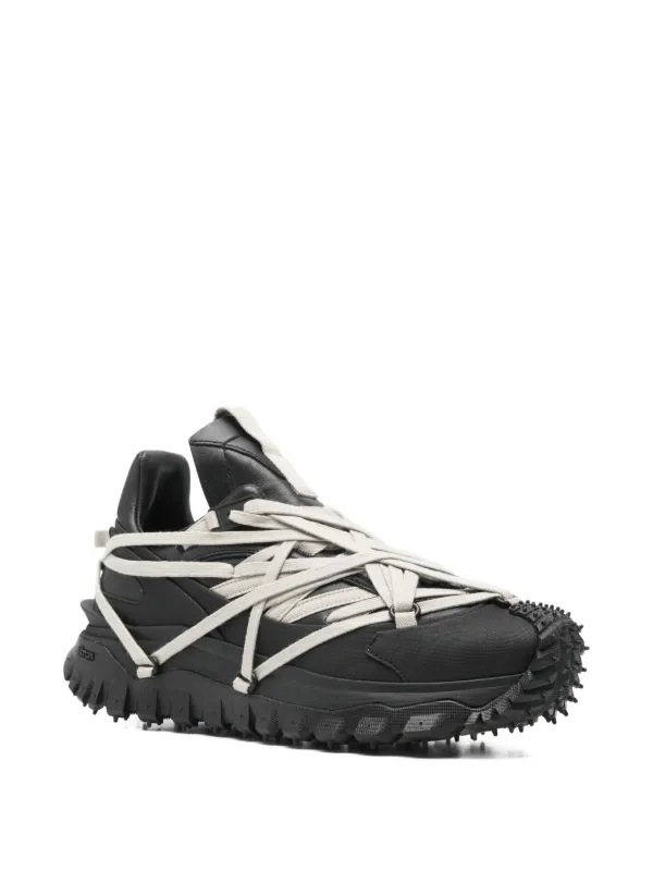 Moncler + Rick Owens レザースニーカー | ブラック | FARFETCH JP