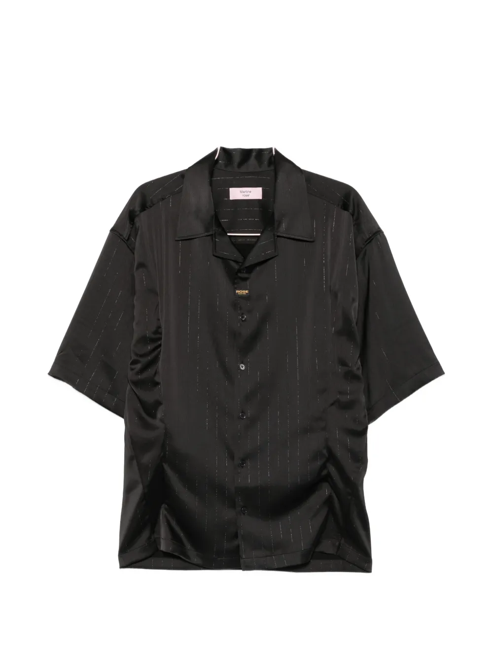 Martine Rose striped short-sleeve shirt - Schwarz