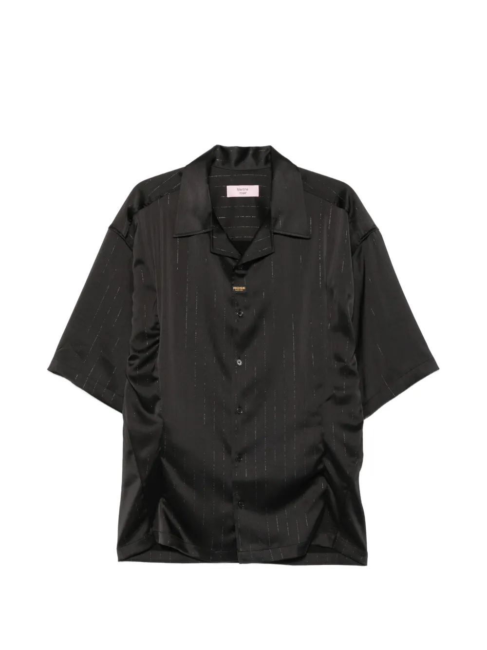 Martine Rose striped short-sleeve shirt | Black | Image 1