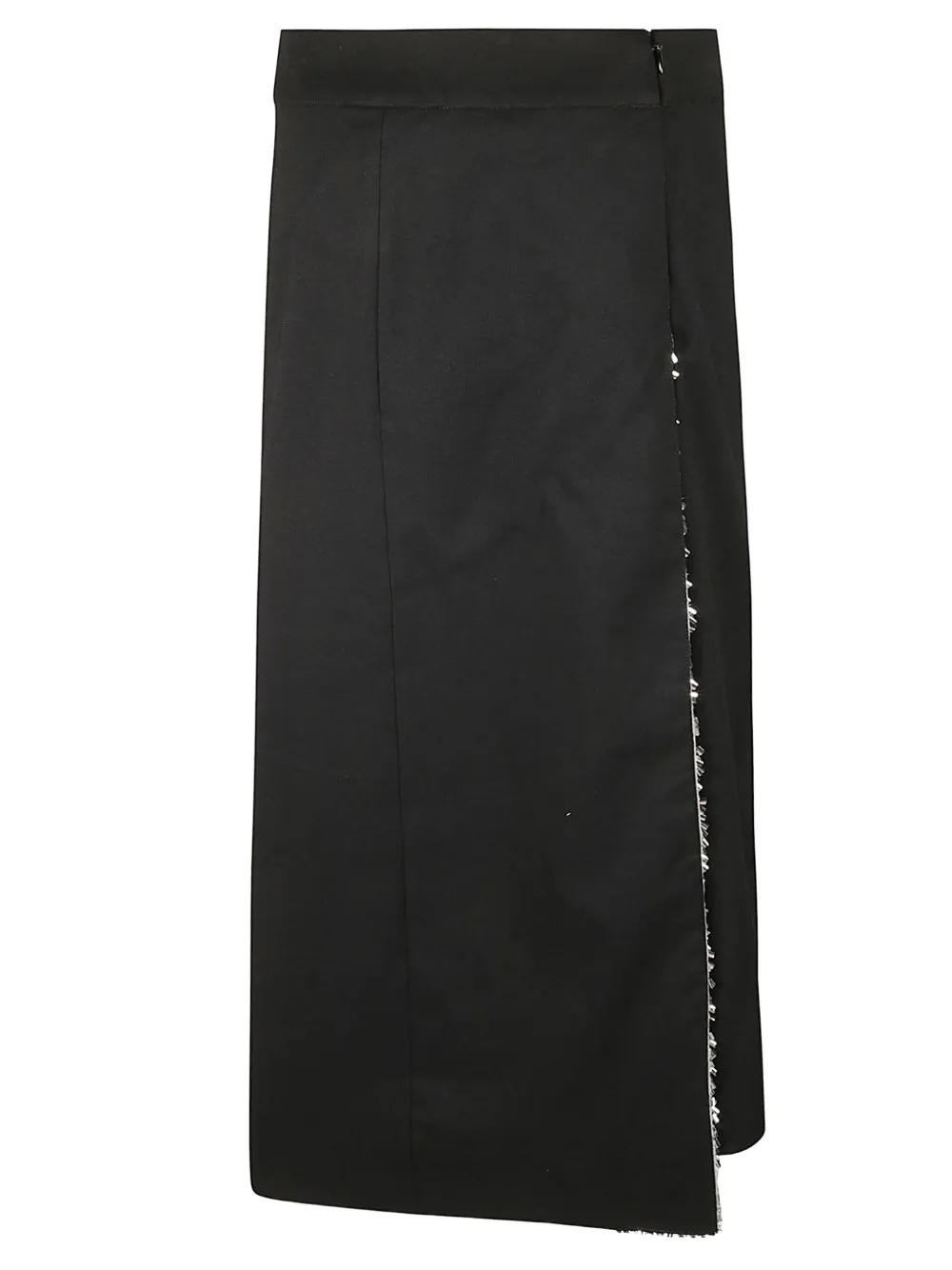 Rabanne asymmetric skirt - Zwart