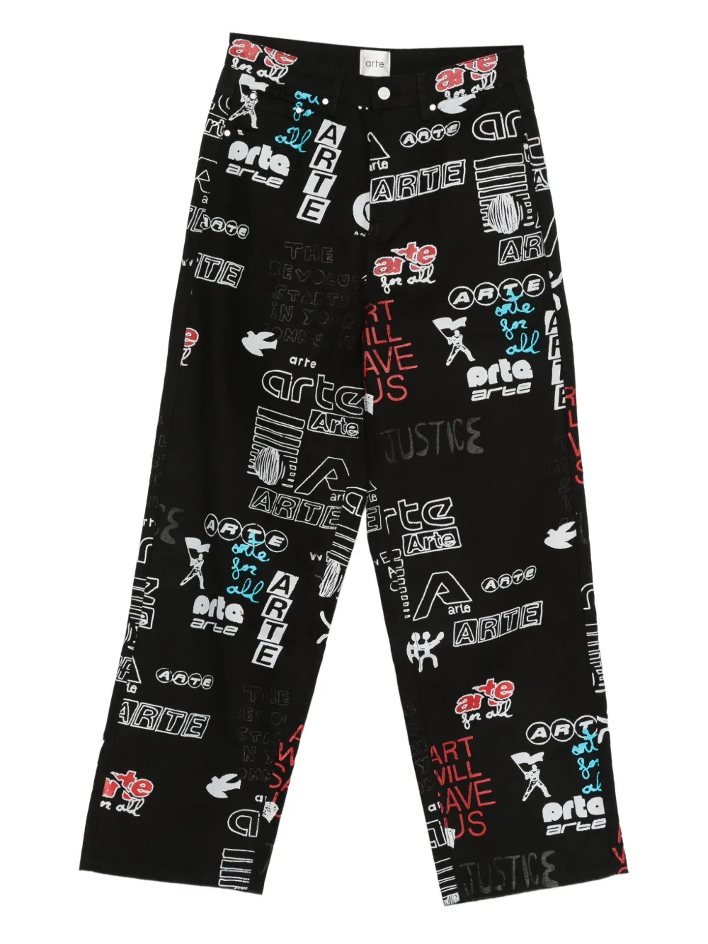 Arte Antwerp jeans con estampado gráfico | negro | Image 1