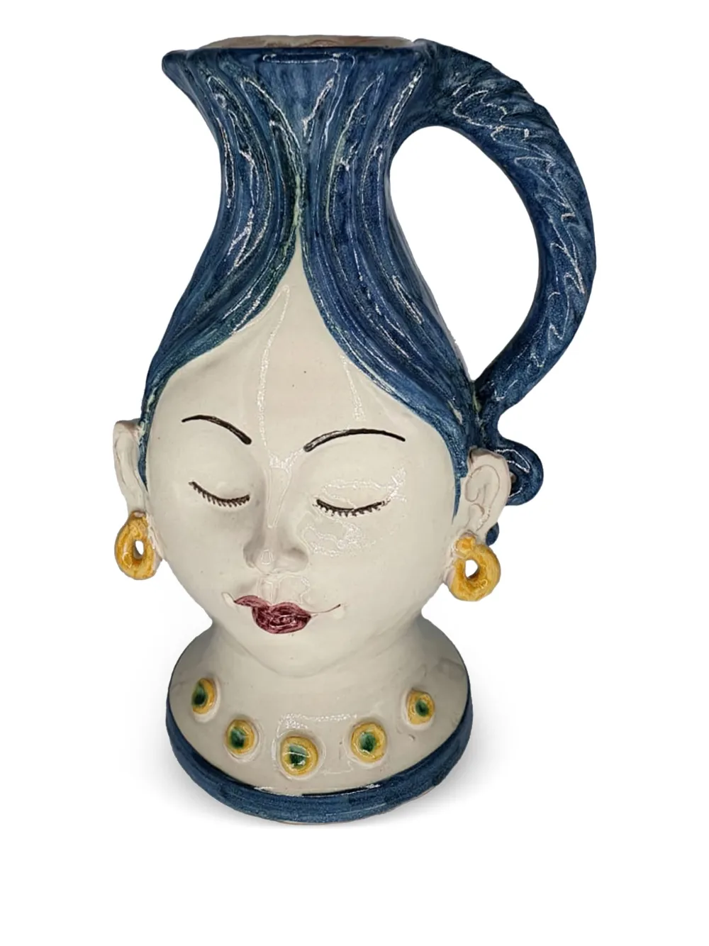 Les-Ottomans face-sculpted jar | Blue | Image 1