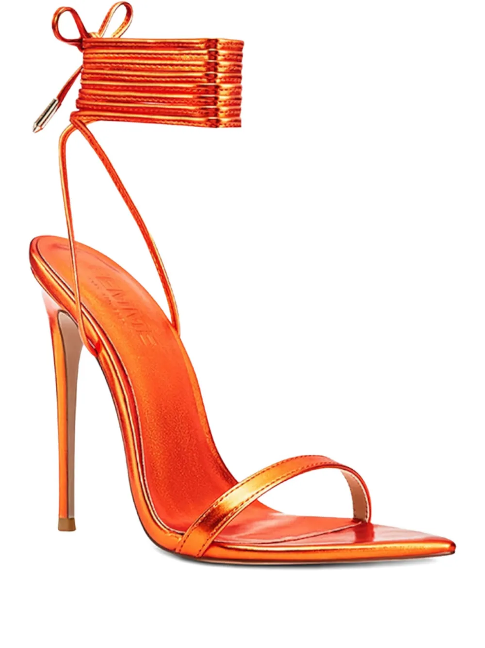 Femme La 120mm London Lace-up Sandals In Orange