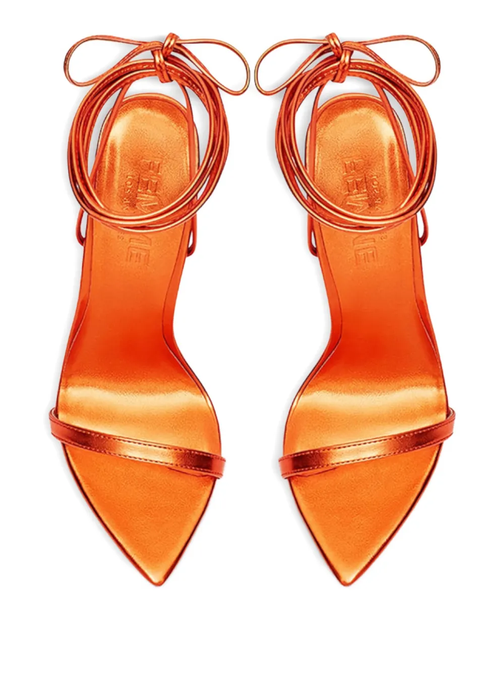 Femme La 120mm London Lace-up Sandals In Orange