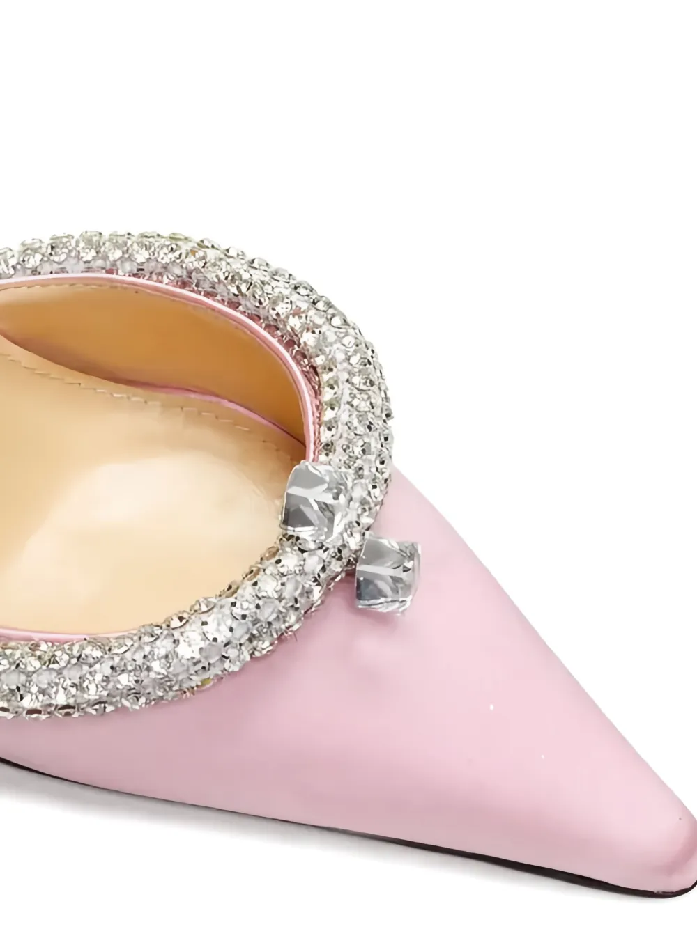 Mach&mach Crystal-embellished Ankle-strap Pumps In Pink