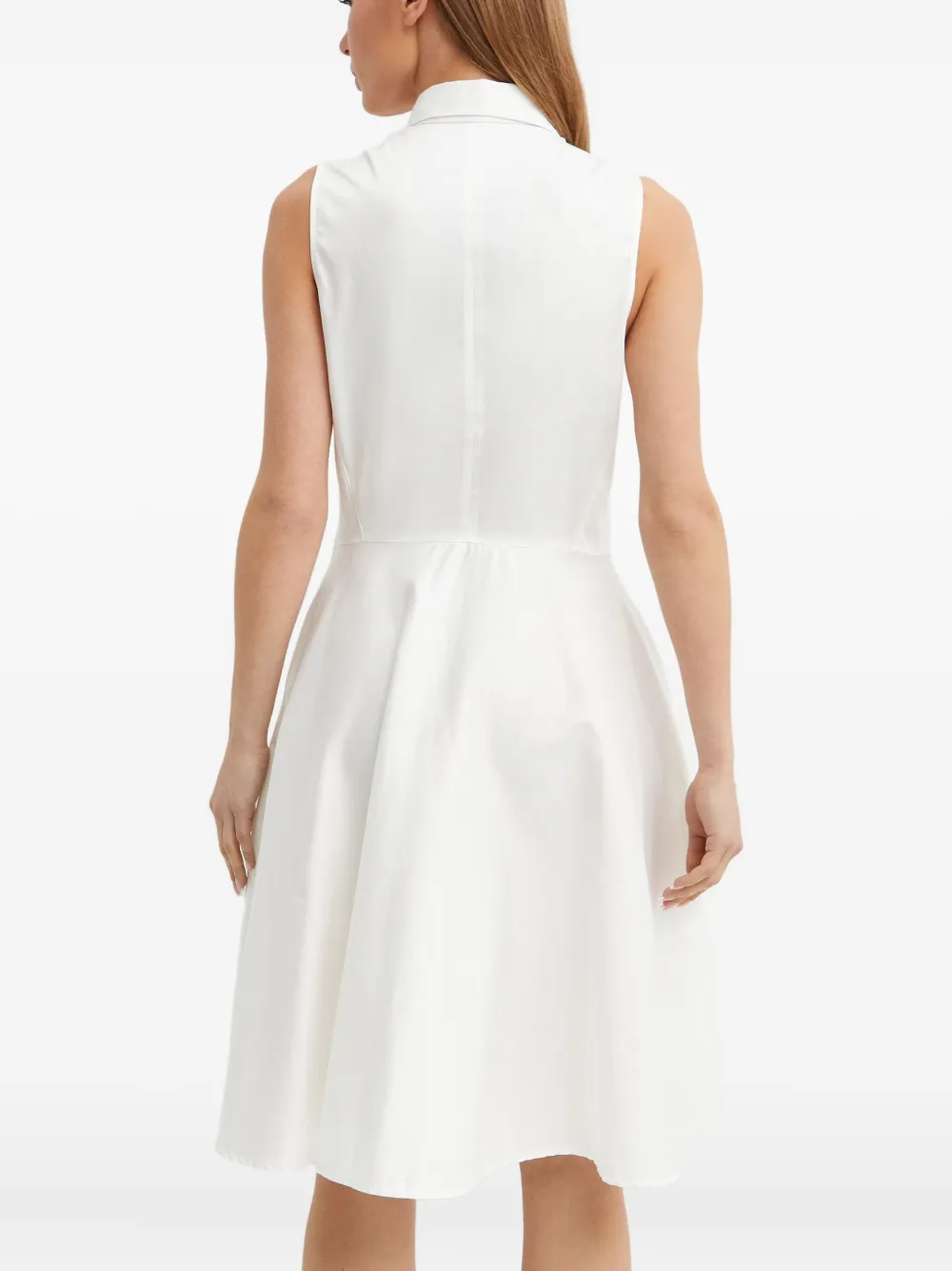 Fay Mouwloze mini-jurk met knopen Wit